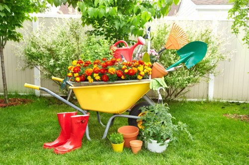 Low-maintenance landscaping features in a Crofton Park garden