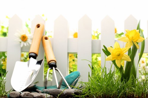Professional garden maintenance in Crofton Park showing hedge trimming and plant care